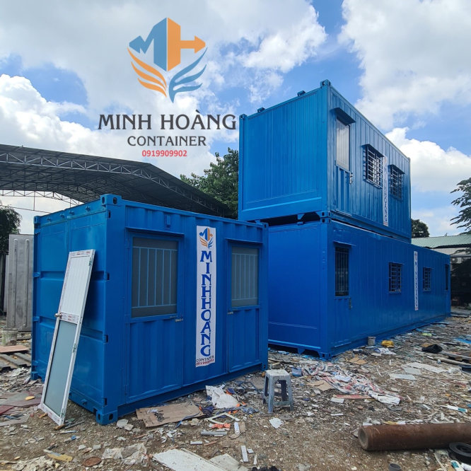 Container toilet 10 feet dùng cho văn phòng, nhà ở chia thành 2 phòng đầy đủ thiết bị