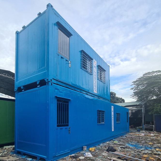 Container văn phòng, nhà ở 20 feet(có hoặc không có toilet)cơ bản làm từ vỏ cont lạnh + máy lạnh