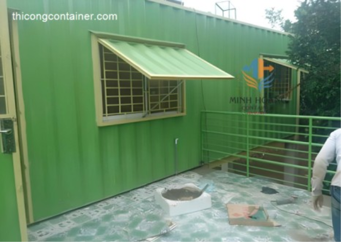 Container văn phòng 40 feet màu xanh - V405