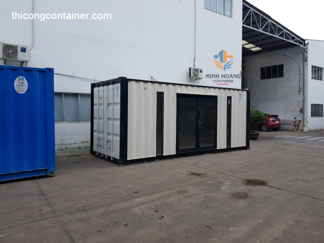 Container văn phòng 20 feet trắng kem-1