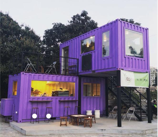 Container cafe chồng tầng