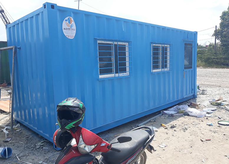 Container văn phòng 20 feet màu xanh dương - V210