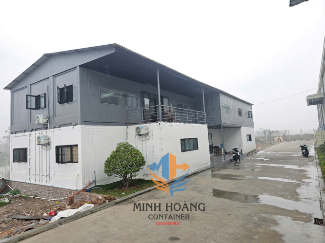 Cụm container văn phòng được lắp ghép từ nhiều container 40 feet và 20 feet tại Kiến An Hải Phòng