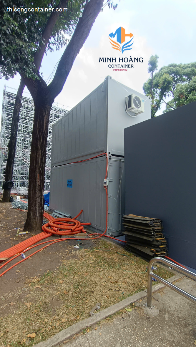 Bộ đôi container văn phòng 20 feet chồng tầng tại Quận 1-1