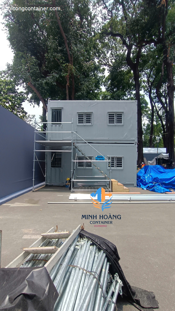 Bộ đôi container văn phòng 20 feet chồng tầng tại Quận 1-5