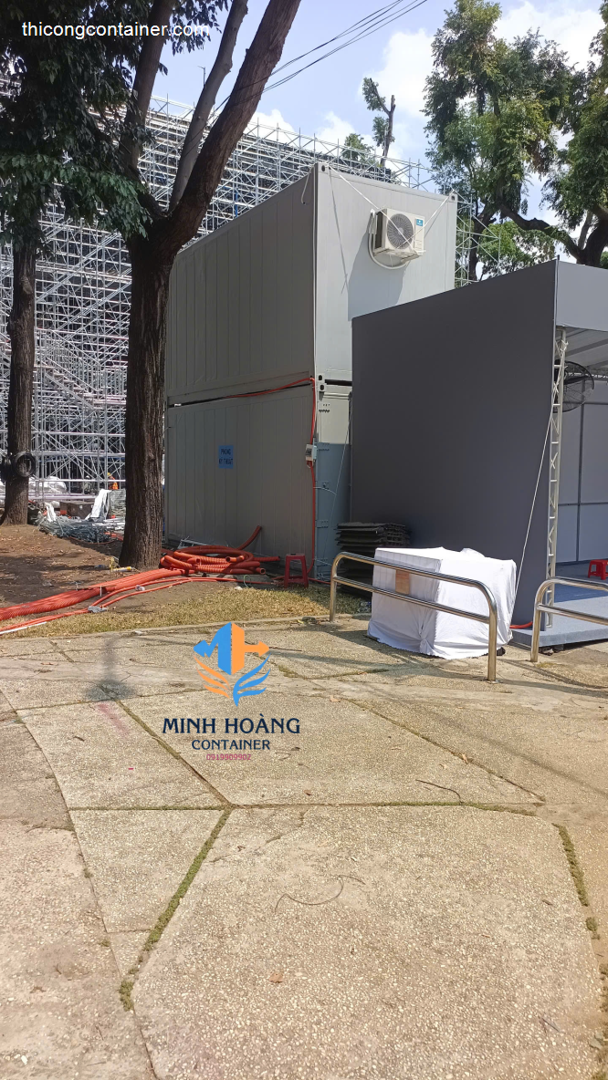 Bộ đôi container văn phòng 20 feet chồng tầng tại Quận 1-8