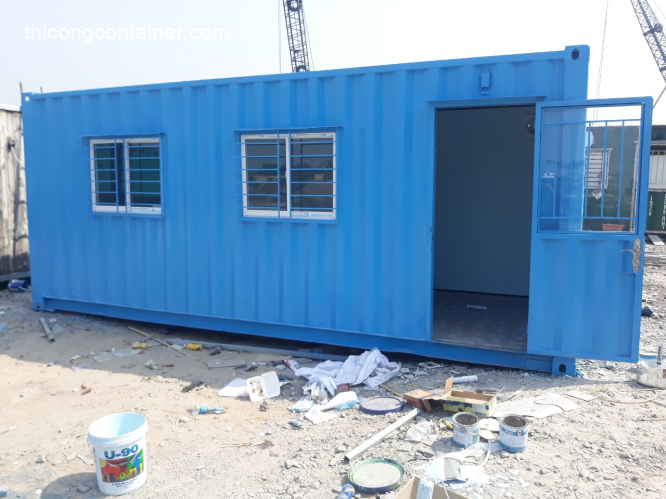 Container văn phòng 20 feet màu xanh dương - V210-1