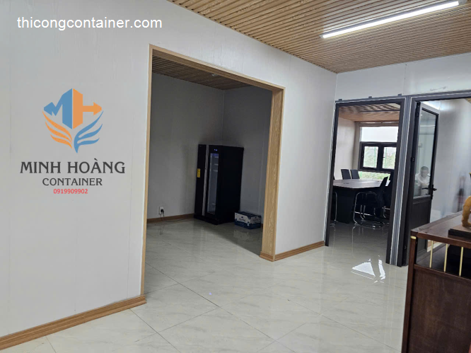 Cụm container văn phòng được lắp ghép từ nhiều container 40 feet và 20 feet tại Kiến An Hải Phòng-3