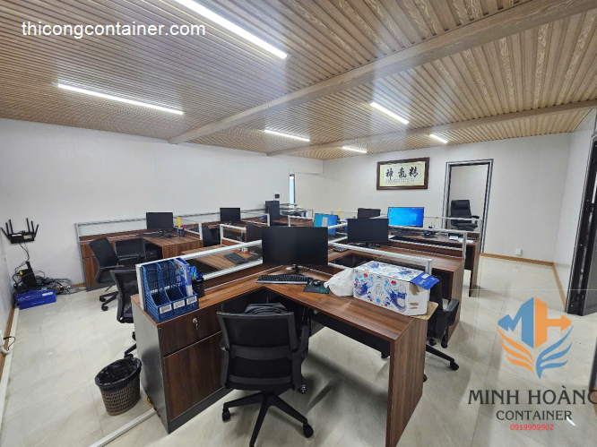 Cụm container văn phòng được lắp ghép từ nhiều container 40 feet và 20 feet tại Kiến An Hải Phòng-8