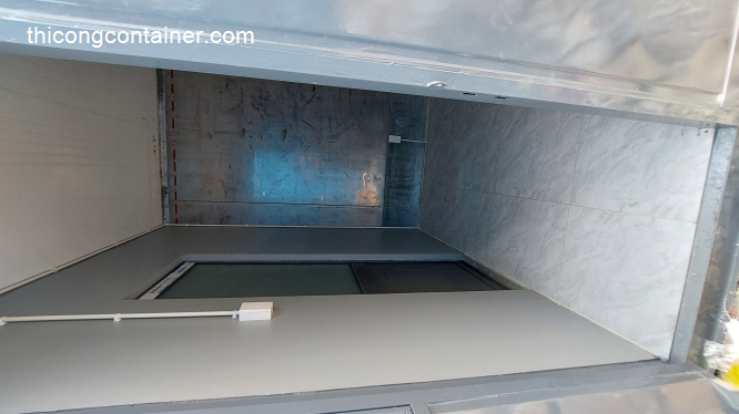 Nhà container 20 feet xám bóng có wc, điện, đèn, quạt đầy đủ tiện nghi-3